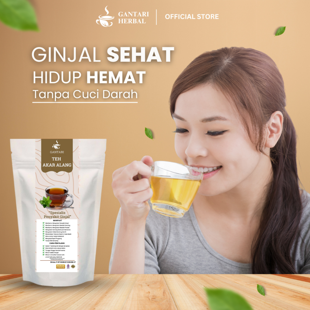 

Gantari Teh Akar Alang | Bantu Atasi Masalah Ginjal, Kencing Netes, Cuci Darah | Paket Sehat 2 Pack