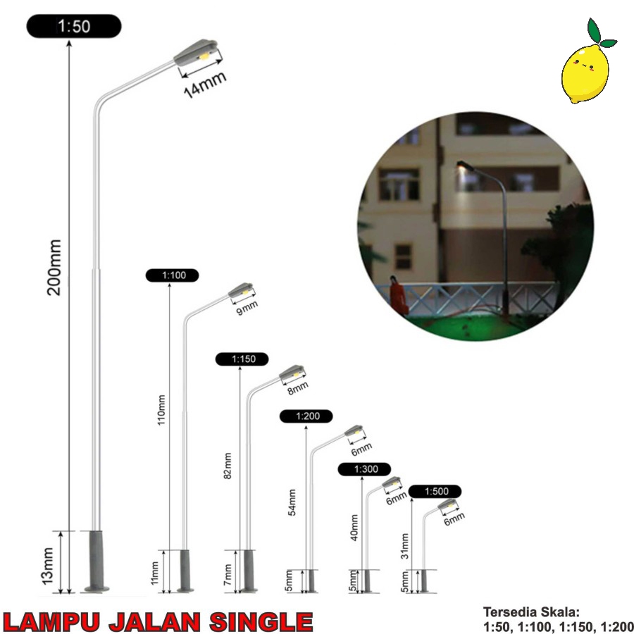 Maket Lampu Jalan / Miniatur Lampu / Maket PJU