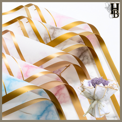 

Kertas Bunga Cellophane Paper Flower Wrap Motif Marmer Buket 6048