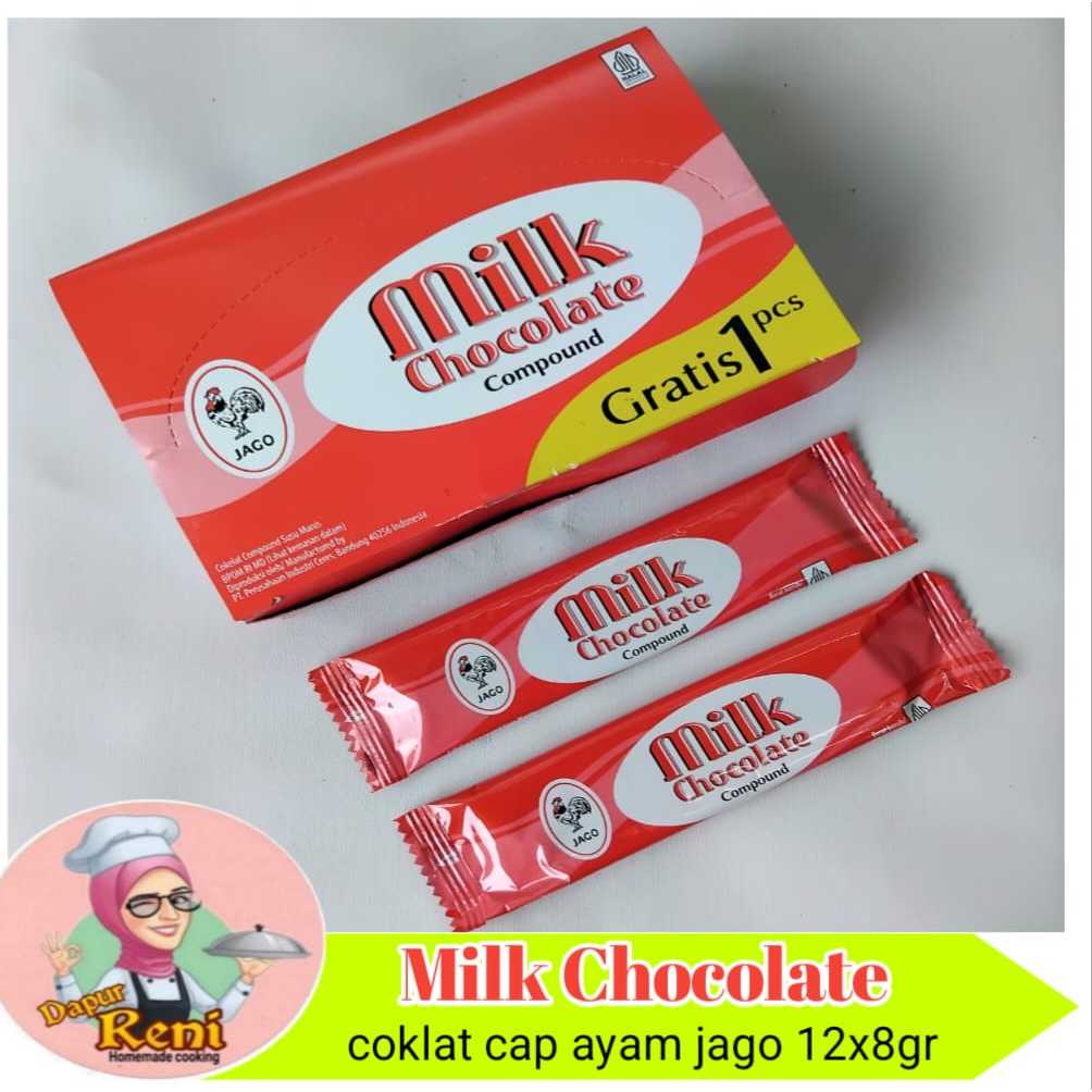 

coklat cap ayam jago chocolate milk ( isi 12pcs x 8gr )