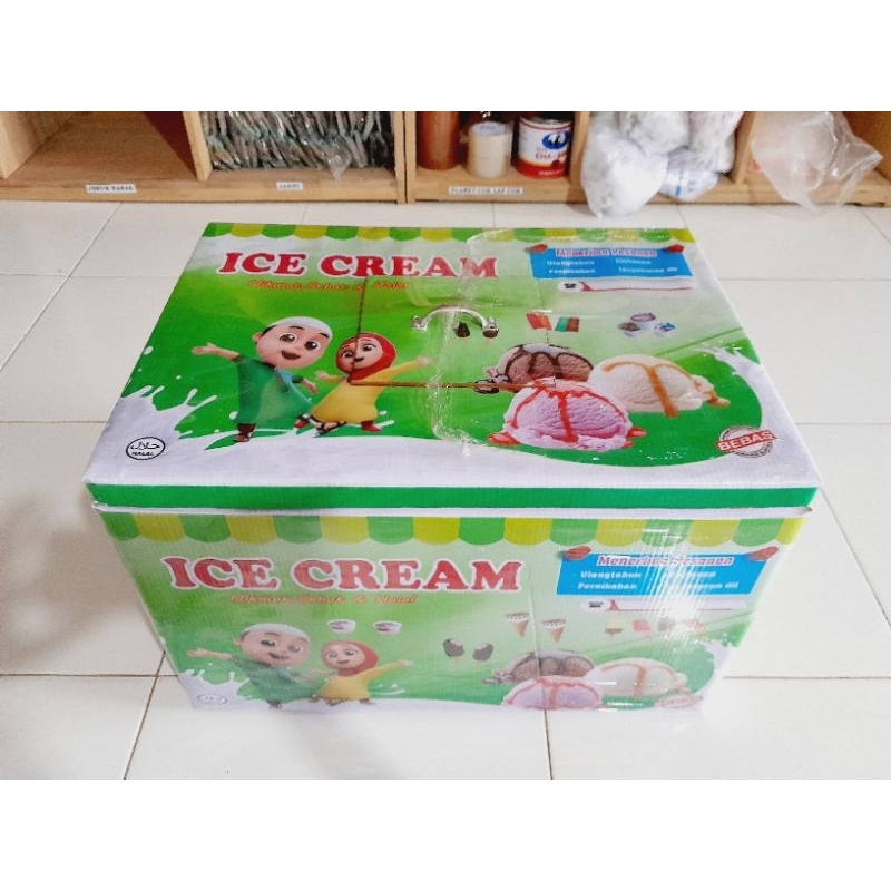 Box Es Krim Ukuran Besar + Icepack bisa request warna, merk dll