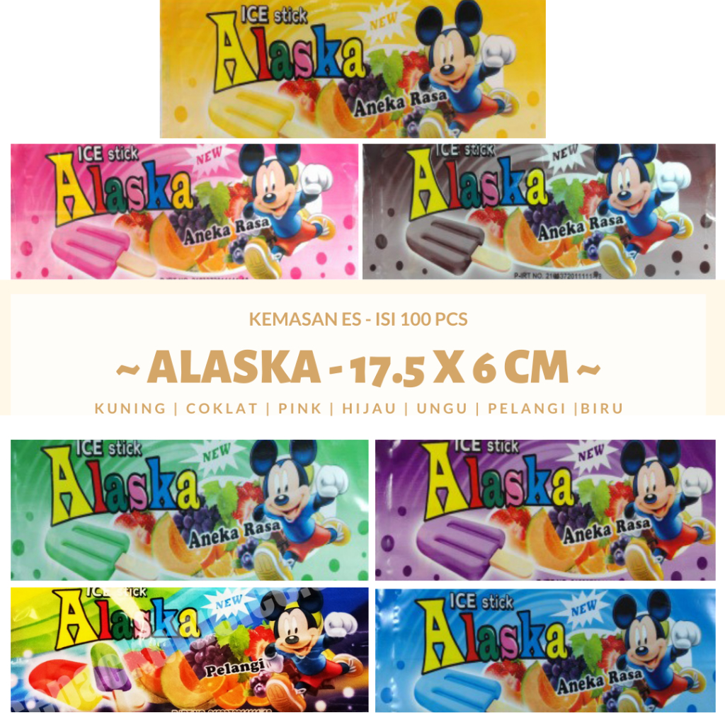 

100 LEMBAR Bungkus Ice Cream Stick - Kemasan Es Krim Stick 18X6 CM 19X7 CM USAHA ESKRIM Bungkus Es Cream Stick Plastik Eskrim