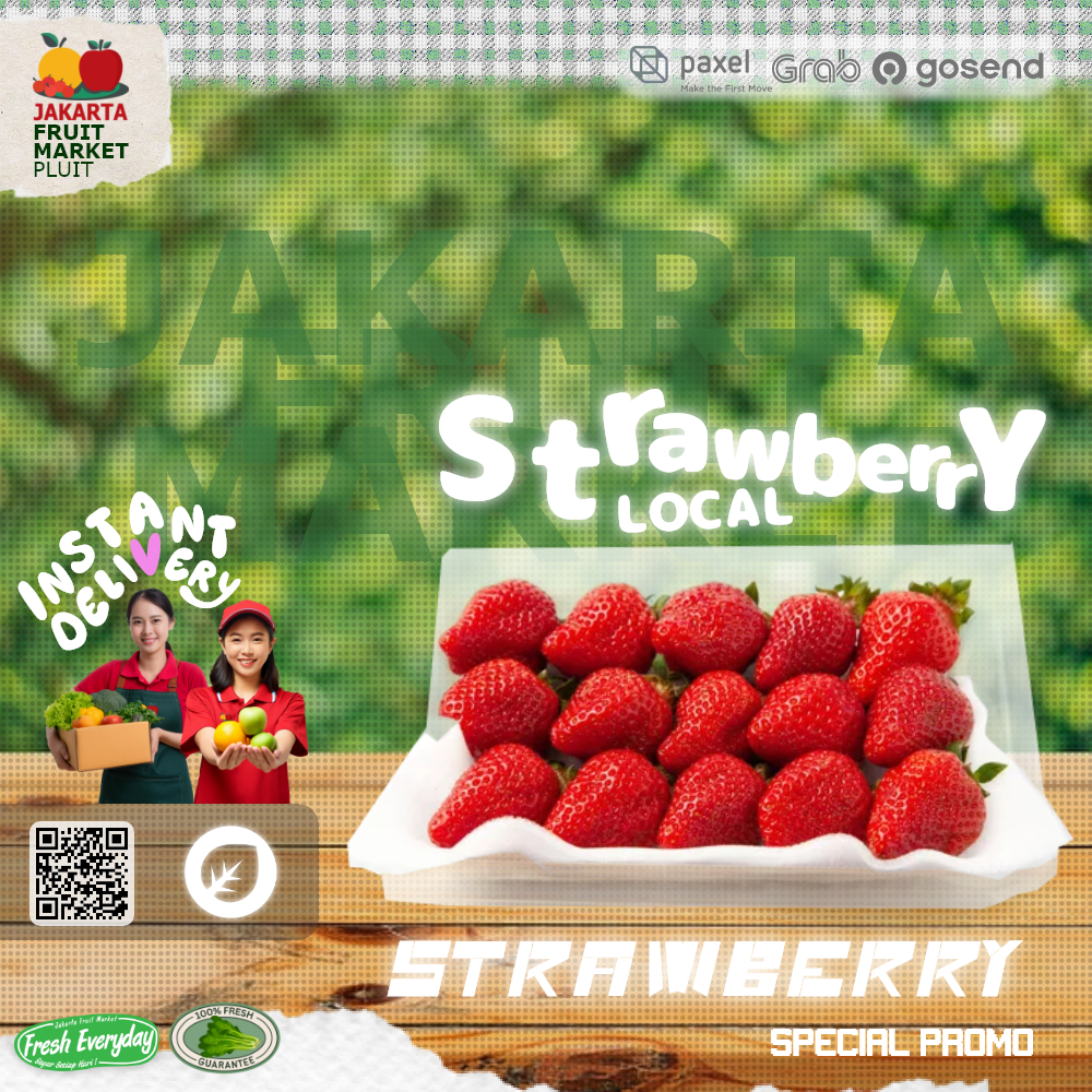 

STRAWBERRY LOKAL Buah Segar Fresh Kiloan /Pack