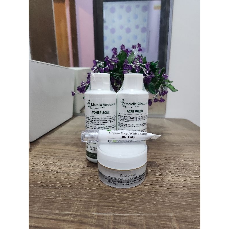 Paket acne pagi whitening Dr.tuti
