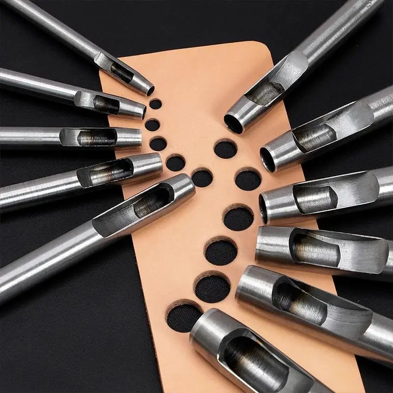 

PEMBOLONG KULIT LEATHER HOLE PUNCHING TOOLS STEEL HOLLOW ROUND