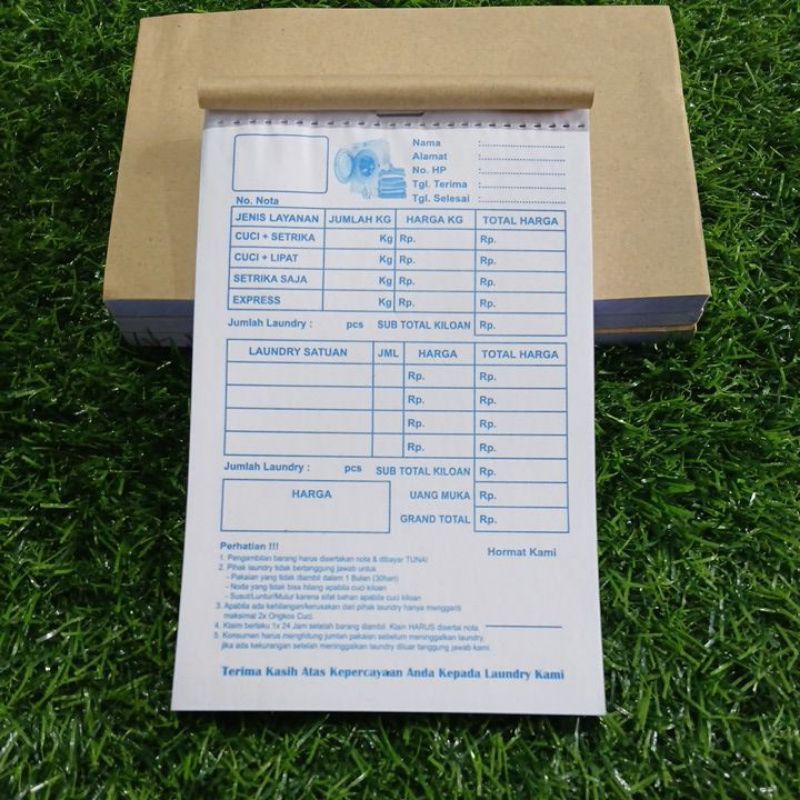 

NOTA LONDRY ISI 100 LEMBAR 2 RANGKAP 50 SET MURAH READY STOK