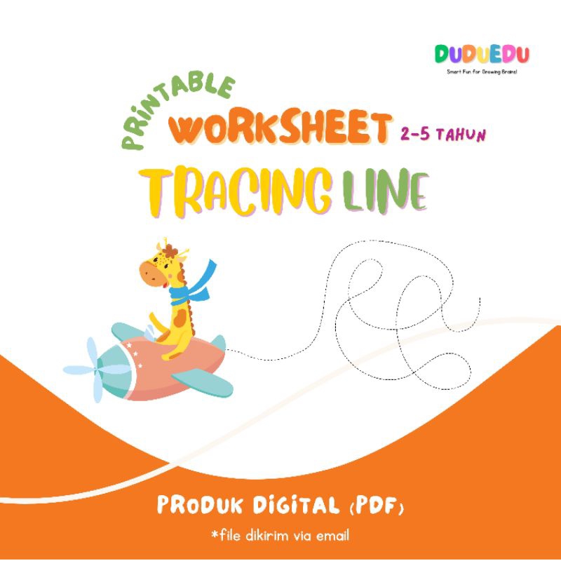 Printable Worksheet Tracing Line (2-5 Tahun) | Worksheet Pra-Menulis (Tracing)