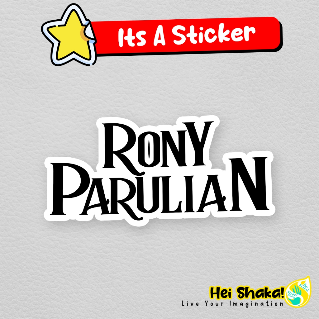 

Stiker Rony Parulian Logo Sticker Artis Musik Bahan Vinyl Anti Air