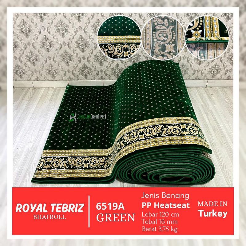 Karpet Masjid | Royal Tebriz | Kwalitas Import - Lebar 120 cm