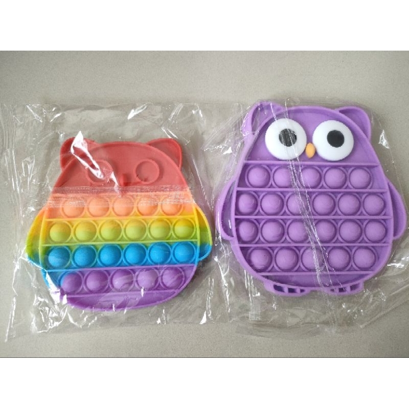 [Whispers] Pop It Popit Fidget Toy Bubble Mainan Viral Anak Belajar Tik Tok Tiktok Animal Owl Burung
