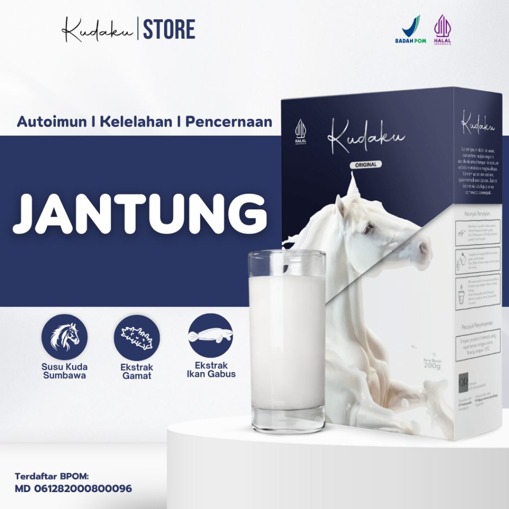 

Kudaku Susu bubuk Kuda Liar Sumbawa Asli atasi masalah kesehatan jantung stroke rematik tulang 200gr