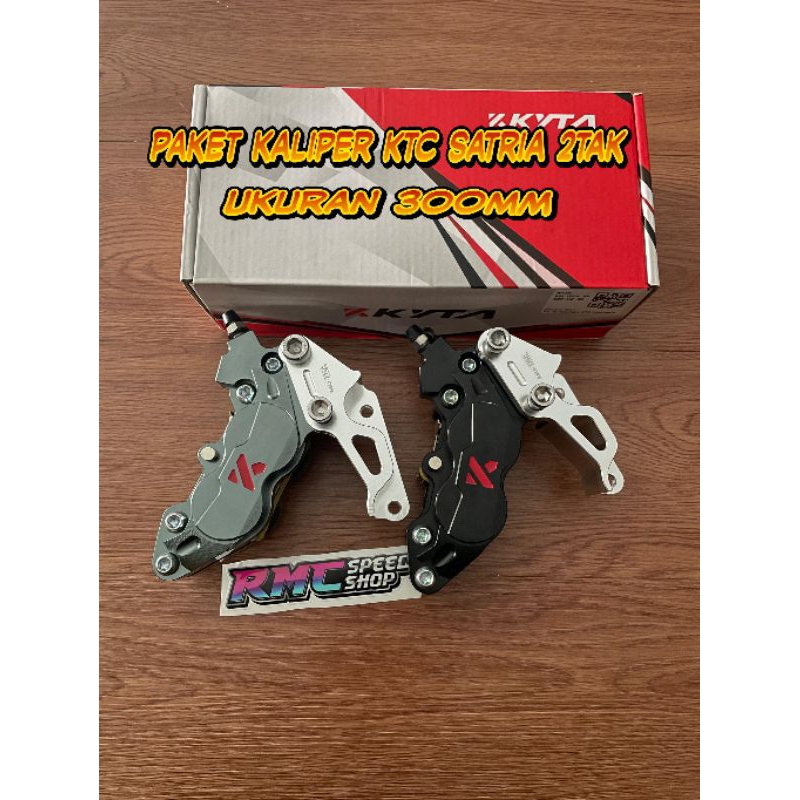 Paket Kaliper Ktc kytaco 4p axial satria 2tak ukuran disc 300mm / Kaliper ktc satria hiu satria lumb
