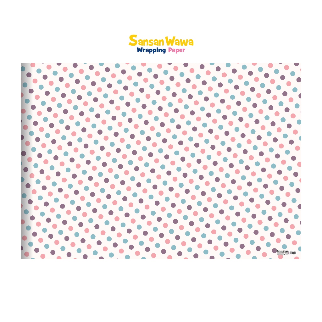 

Kertas Kado Sansan Wawa Jumbo - motif polkadot dapat 5 lembar / motif