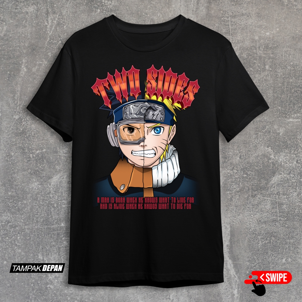 Kaos Anime Naruto X Obito Combed Katun Distro Sablon Keren