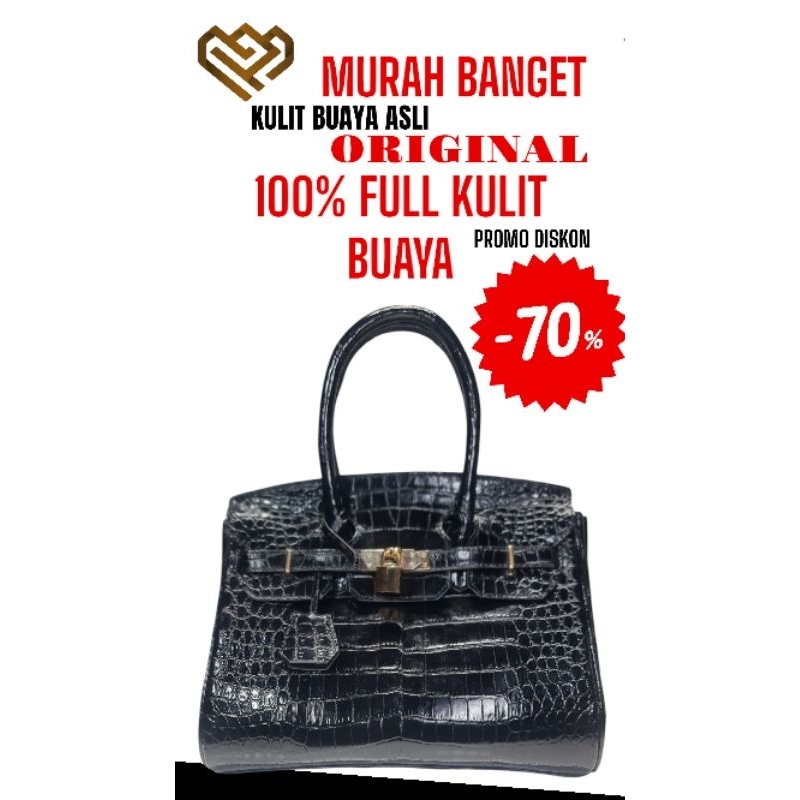 Tas Kulit Wanita Bir kin 30 Kulit Buaya Asli Cantik Elegant Tas Wanita ORIGINAL by PHANTOM MAJU JAYA