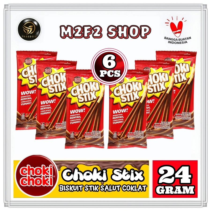 

Biskuit Choki Choki Stix Salut Cokelat Stick - 24 gr (Kemasan 6 Pcs)
