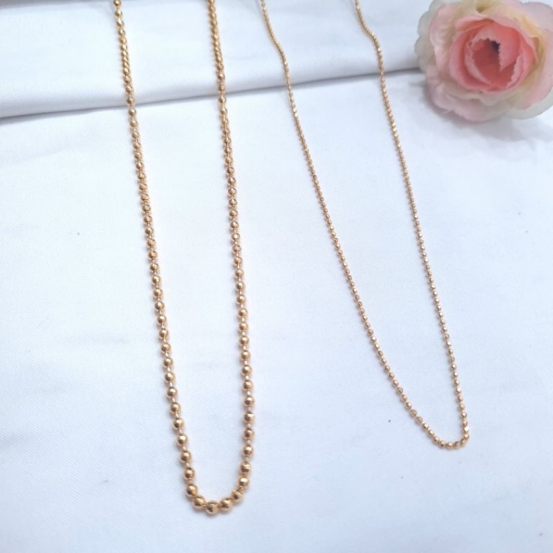 Kalung panjang model merica emas asli kadar 9k