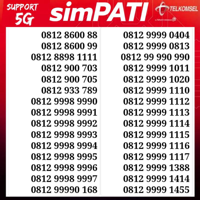 nomor telkomsel simpati kwartet 9999