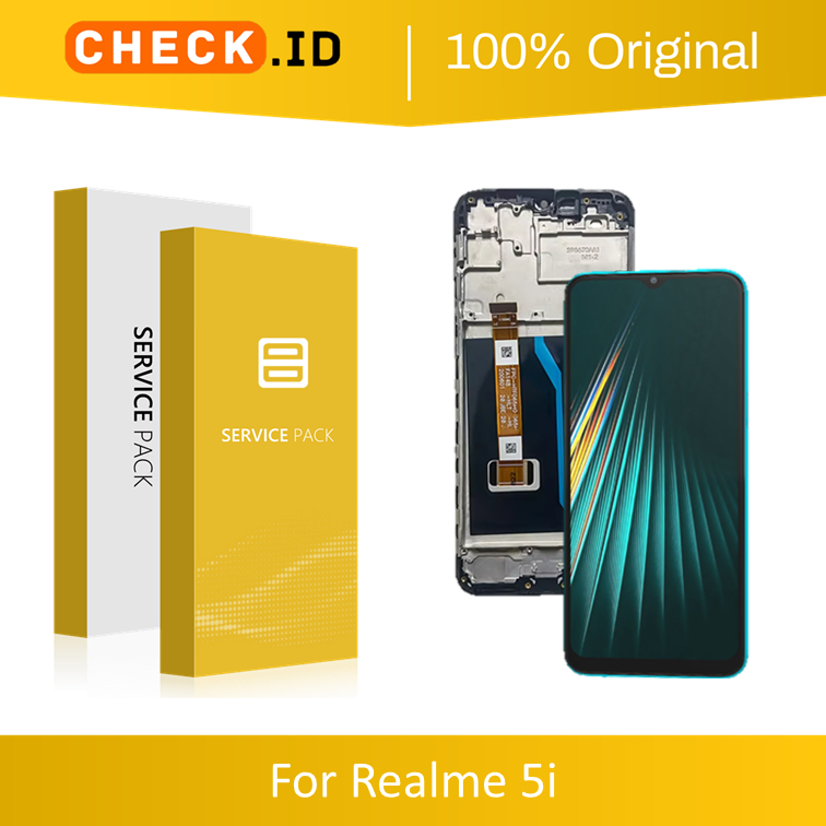 [ CHECK.ID ] LCD + FRAME REALME 5I REAL ME 5I ORIGINAL