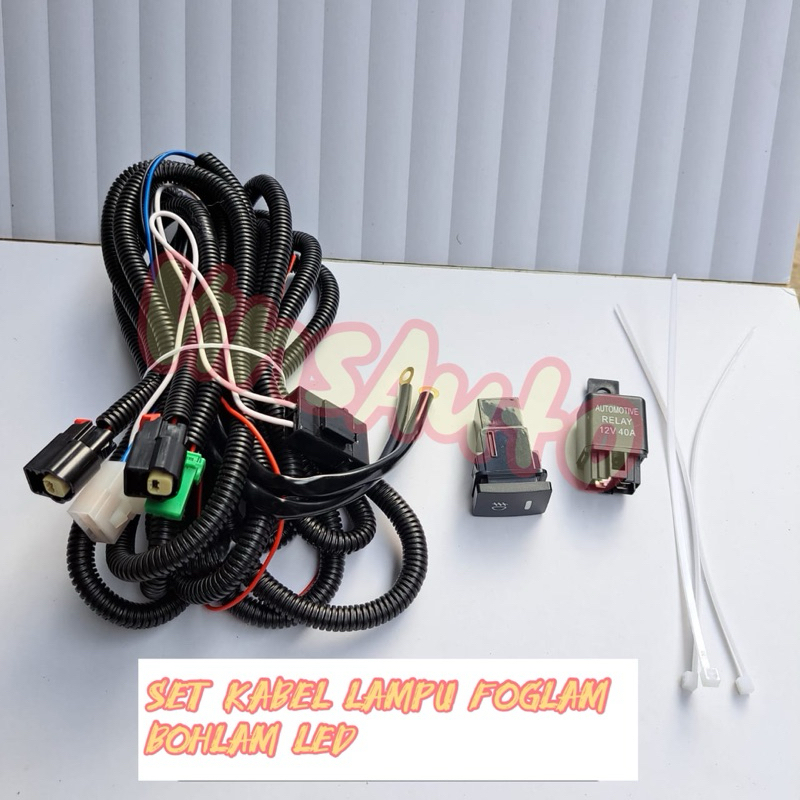 set kabel lampu foglam/lampu kabut innova reborn/fortuner vrz/yaris/camry led