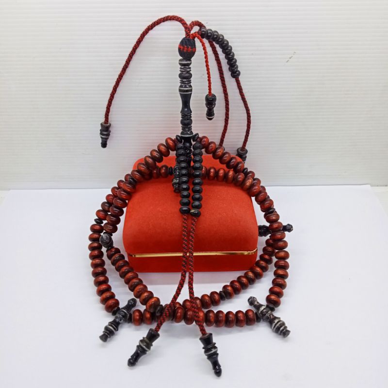 tasbih tijani akar bahar merah kombinasi yuser black A277