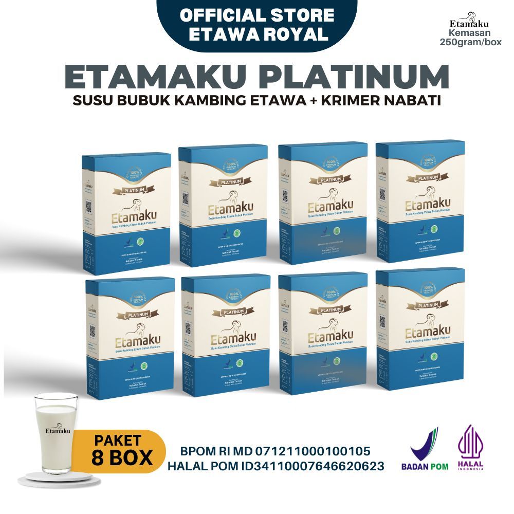 

Etamaku Platinum Susu Etawa Paket 8 Box Kemasan 250gr