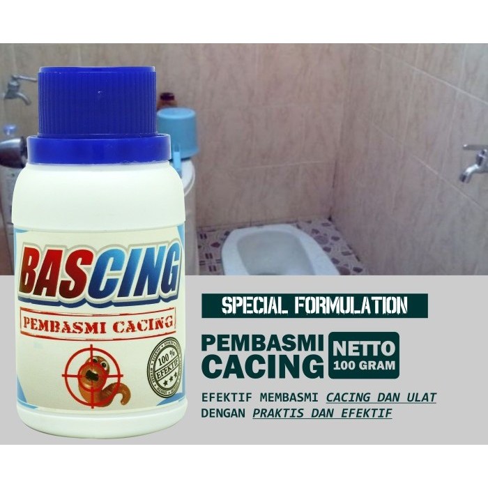 BASCING-Pembasmi Cacing, kalajengking,kecoa, lipan, kaki seribu di kamar mandi dan di tanah.