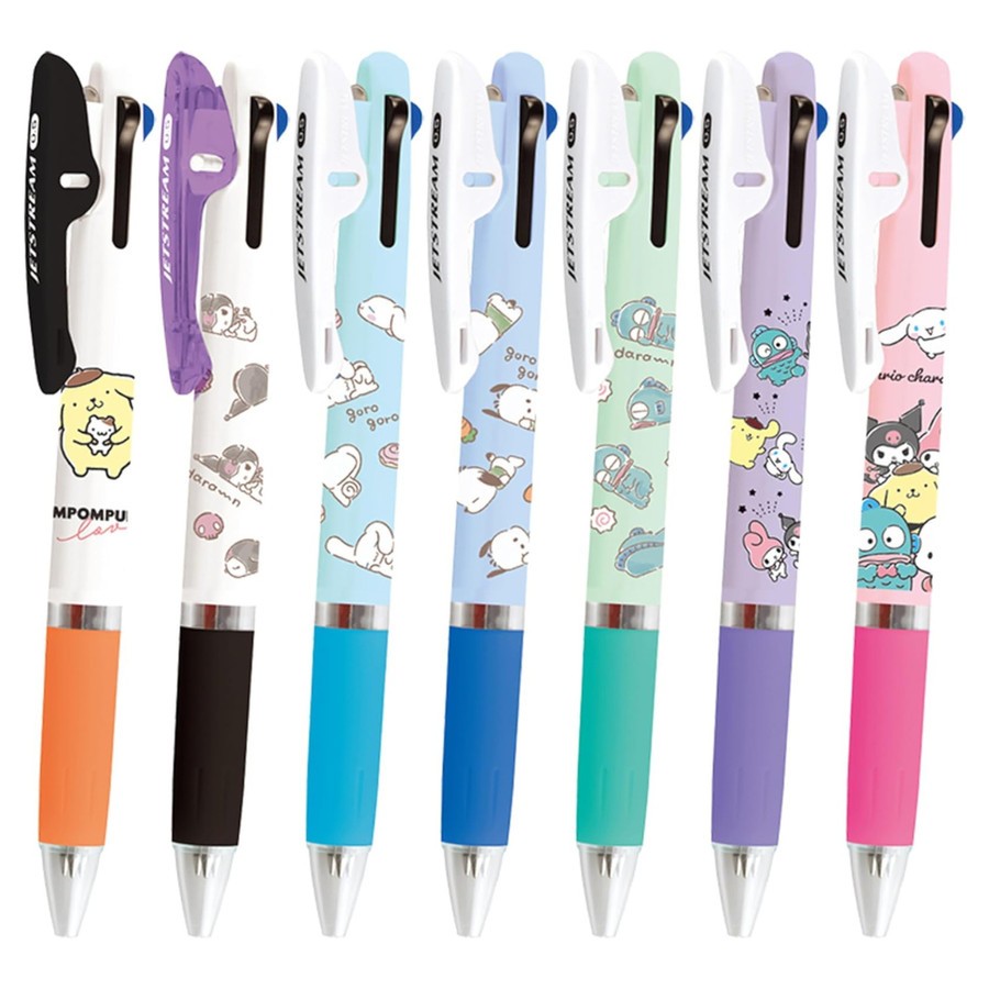 

Uni Jetstream 3 Color Multi Pen Sleepy Sanrio Cinnamoroll Hangyodon Pochacco Kuromi Ballpoint Ink 0.5mm Pen Limited Edition