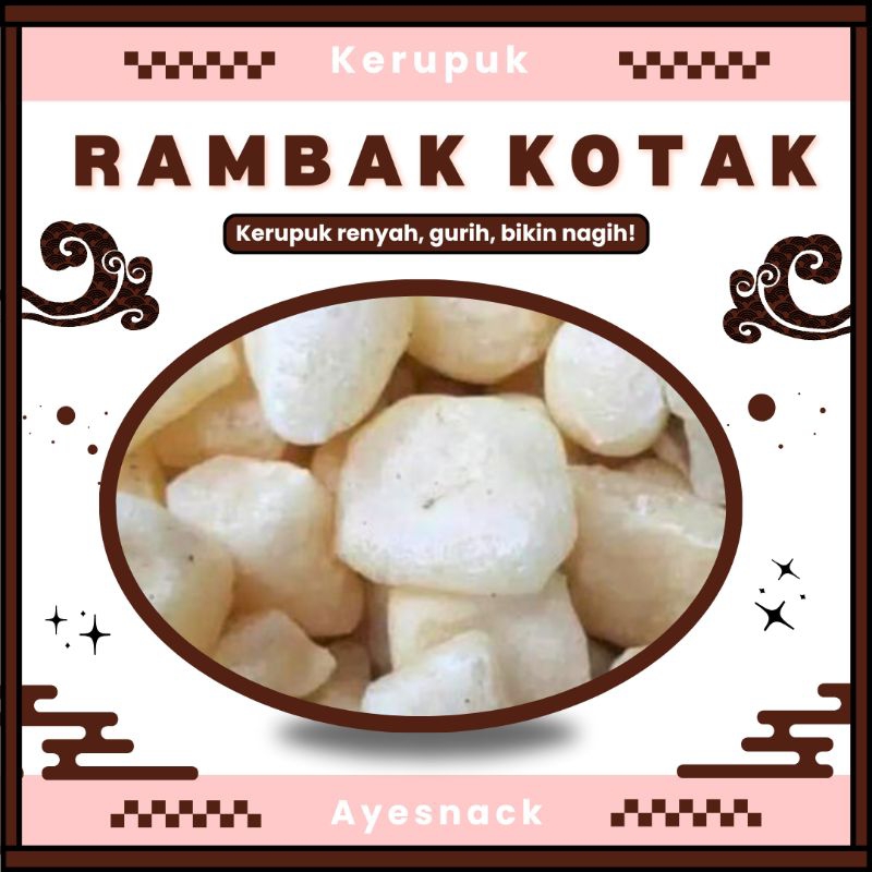 

Kerupuk rambak kotak/rambak/kerupuk kulit sapi/cemilan/kerupuk/makanan ringan/oleh-oleh khas Kenjeran/oleh-oleh Surabaya/100 gram/250 gram