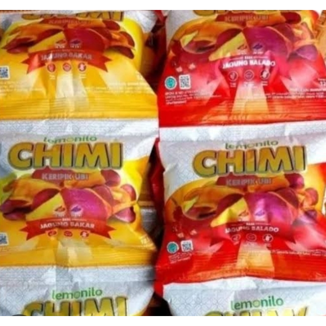 

LEMONILO CHIMI KRIPIK UBI 10 GR - 1 RENCENG ISI 10 BUNGKUS