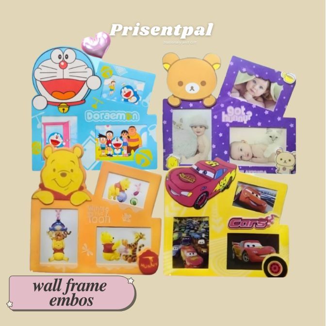 Wall Frame Foto Tempel Foam Embos Bingkai Photo Sticker Busa Pajangan Hiasan Dinding