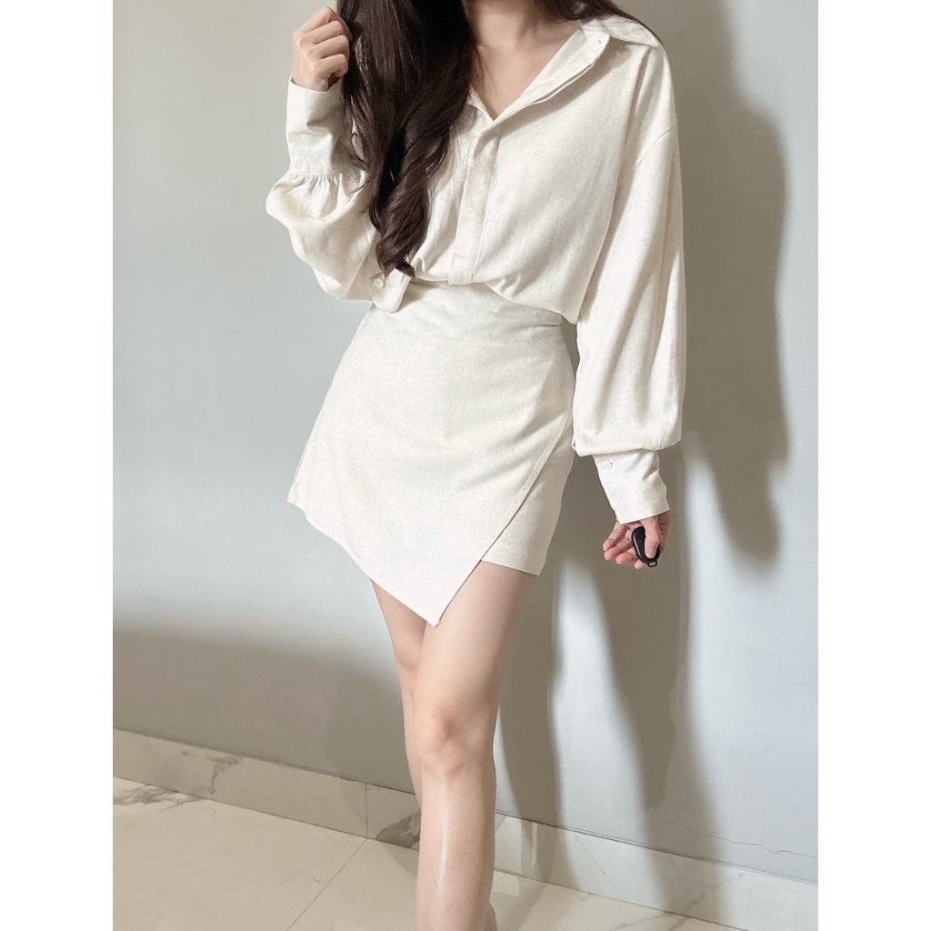 Kode: 4370 (Linen set) / Setelan Wanita / Setelan Linen Wanita / Setelan Rok Celana Wanita