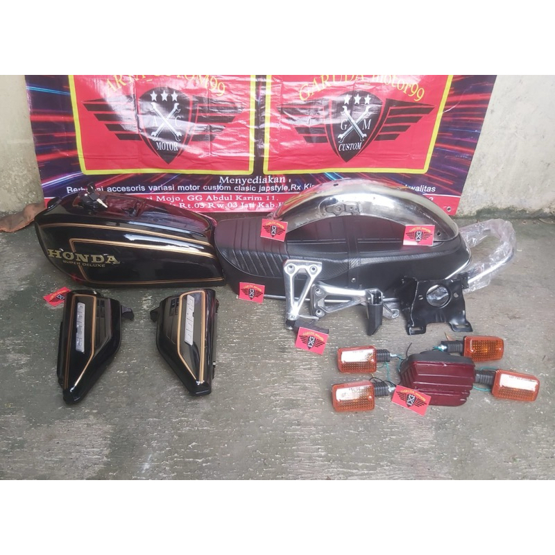 Flowbeeshop Baju Body Honda Gl 100 Gl 125 Fulset Tangki Impor Pres Pabrikan Komplit Detail Original