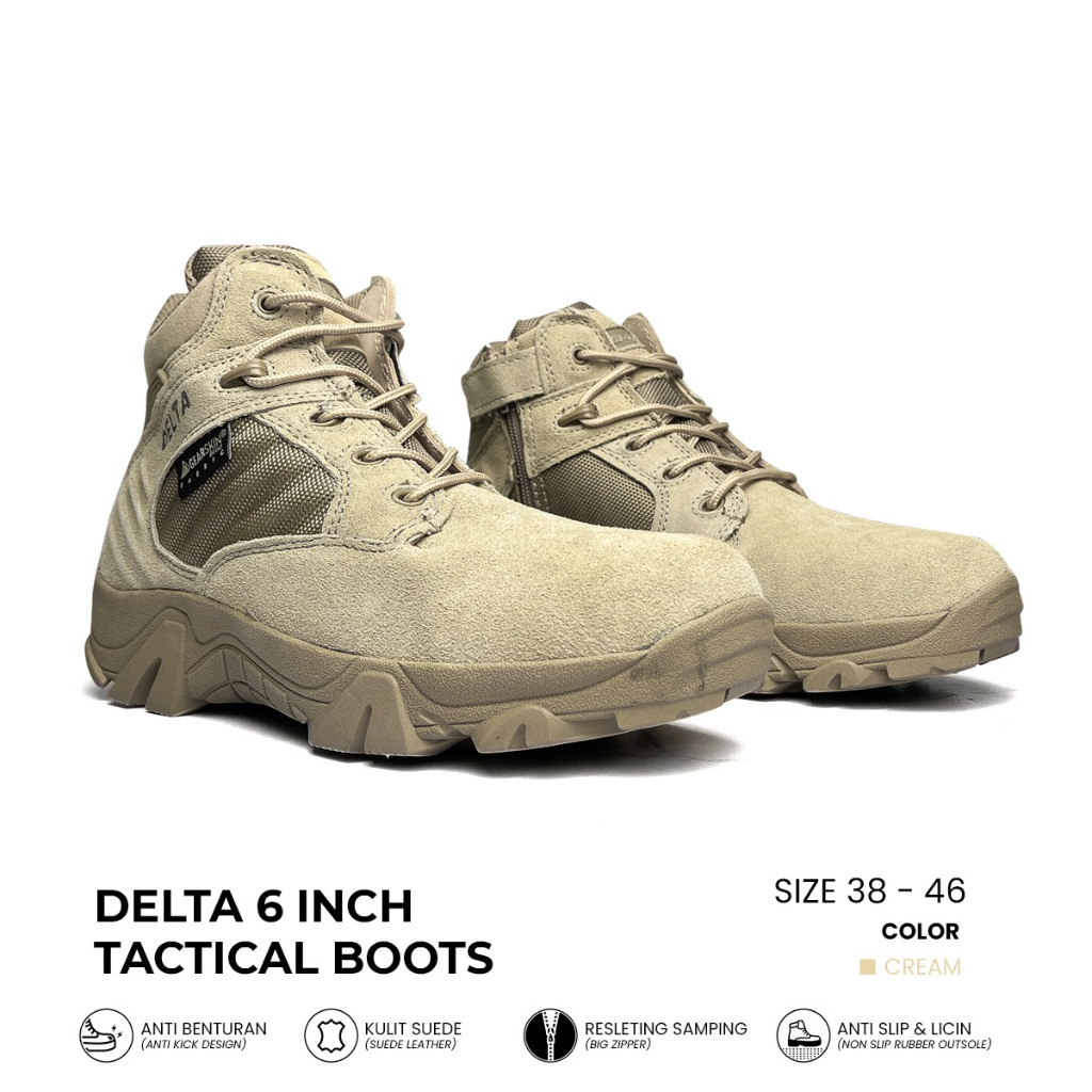Sepatu Delta 6 Inci Tactical Army Boots