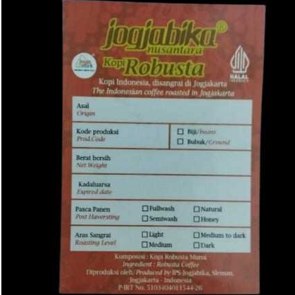 

Jogjabika Kopi Robusta Merapi Bubuk 1 Kg