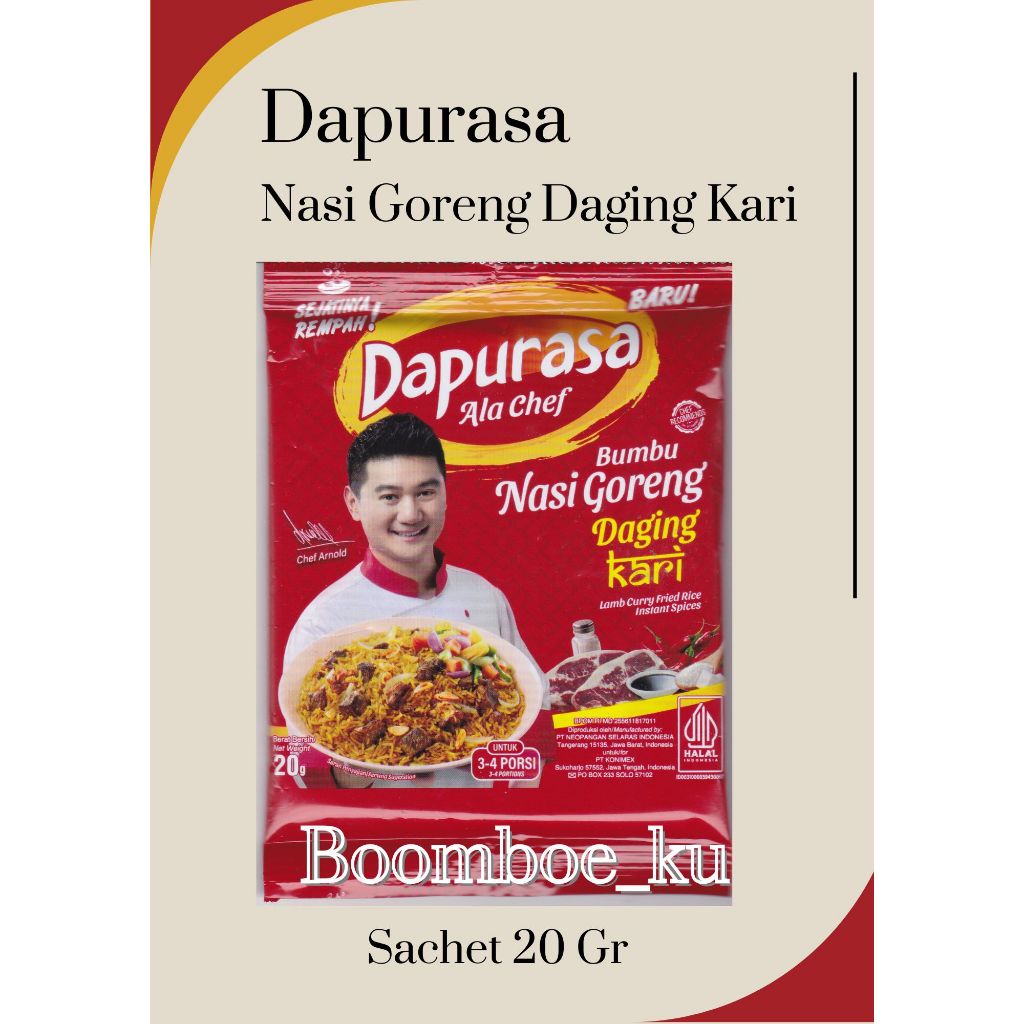 

Dapurasa Bumbu Nasi Goreng Rasa Daging Kari 20Gr