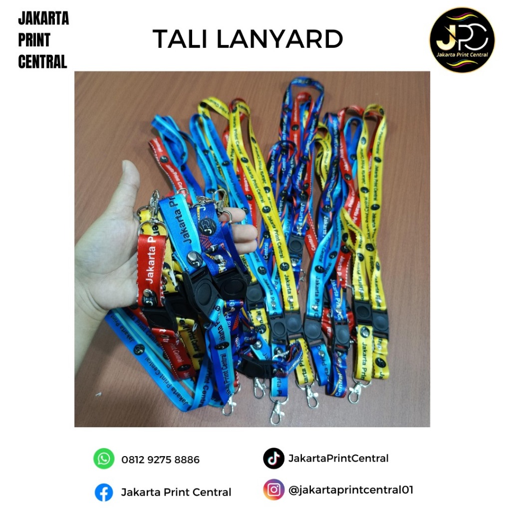 

Lanyard Custom / Lanyard Custom Cetak 2 Sisi Bahan Tali Tisu Premium