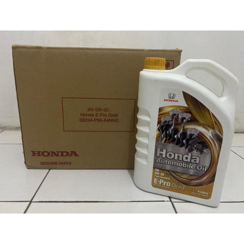 Honda Automobile Oil SN 0w20 Fully Synthetic E-pro Gold UK 4L Original.