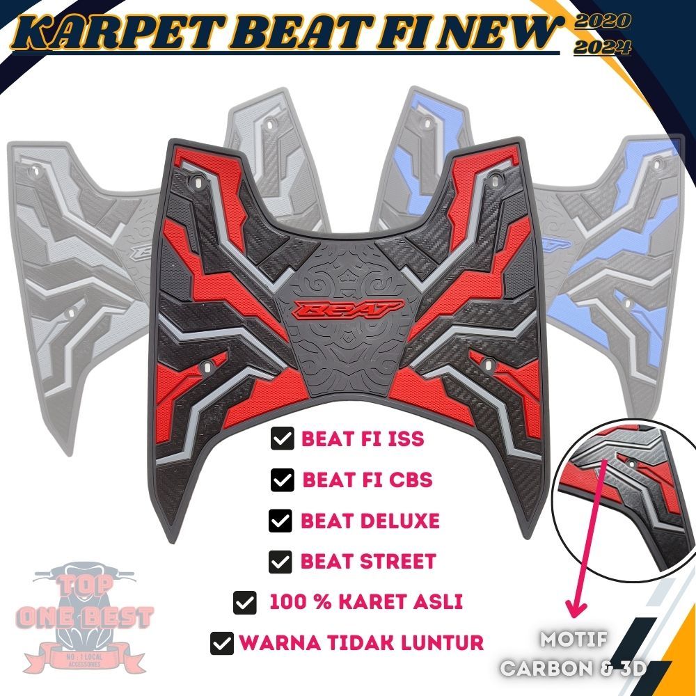4ds Alas Kaki Motor Beat Fi New 2020 2021 2022 2023 2025 Karpet Beat Cbs Iss deluxe street(motif