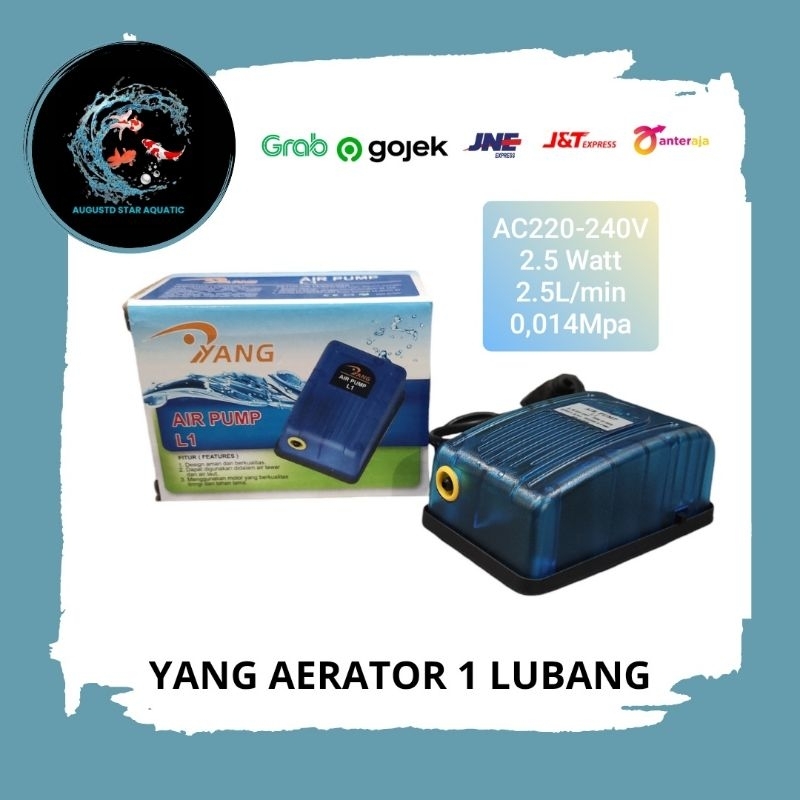 Airpump YANG Aerator Aquarium 1 Lubang