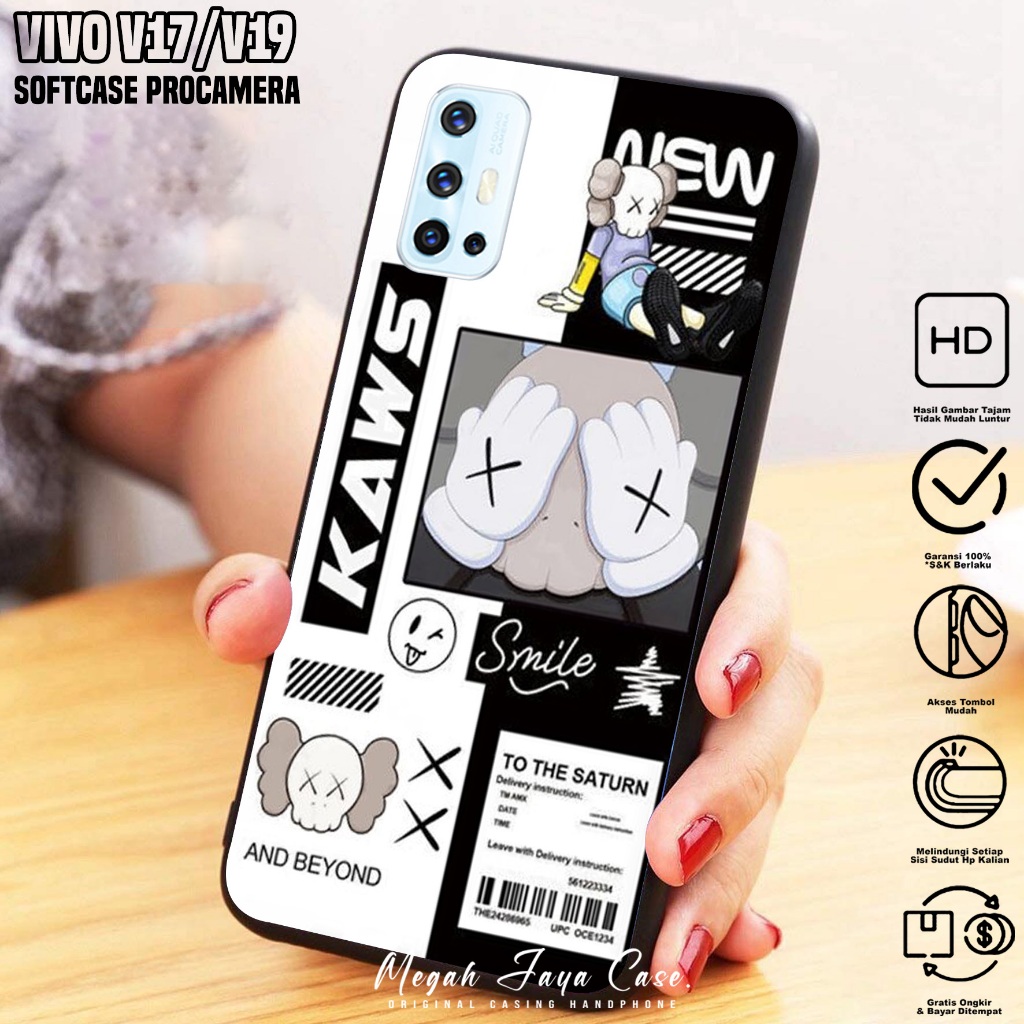 Softcase Hp VIVO V17 / VIVO V19 - Case Hp VIVO V19 / VIVO V17 Motif AES - Softcase Pro Camera - Sili