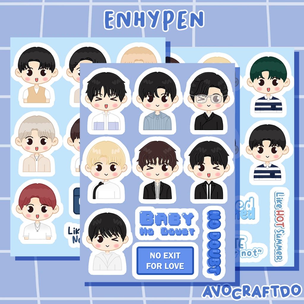 

[ AVOCRAFTDO ] Sticker Kpop ENHYPEN Die Cut