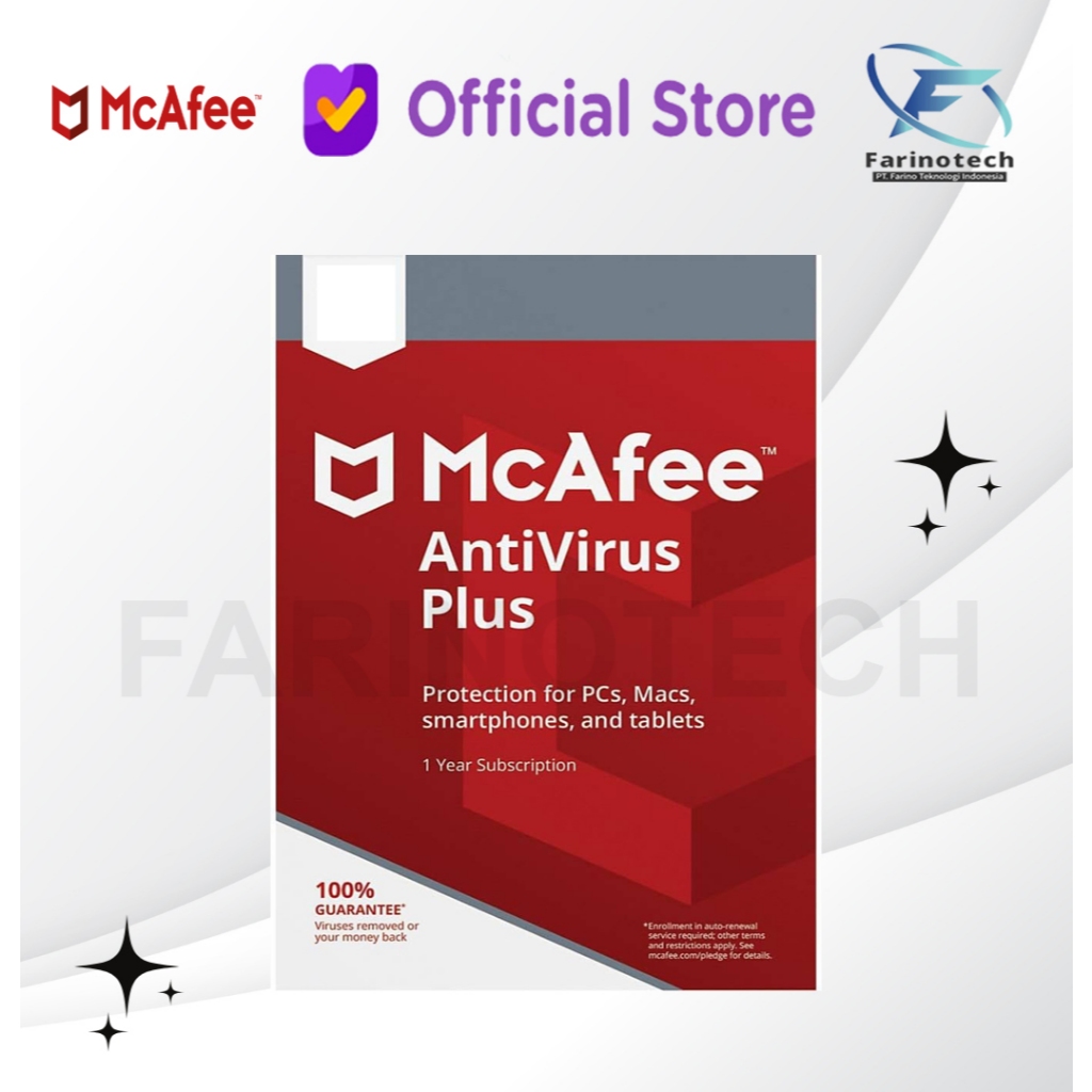 McAfee Antivirus Plus Original 1 Device 1 Tahun License Key