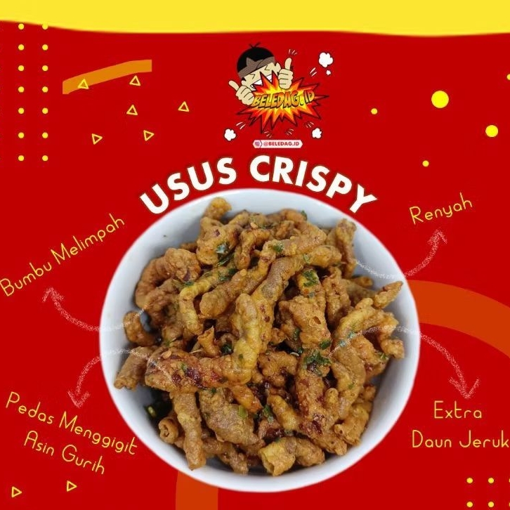 

BELEDAGID Usus Ayam crispy kemasan 55gr