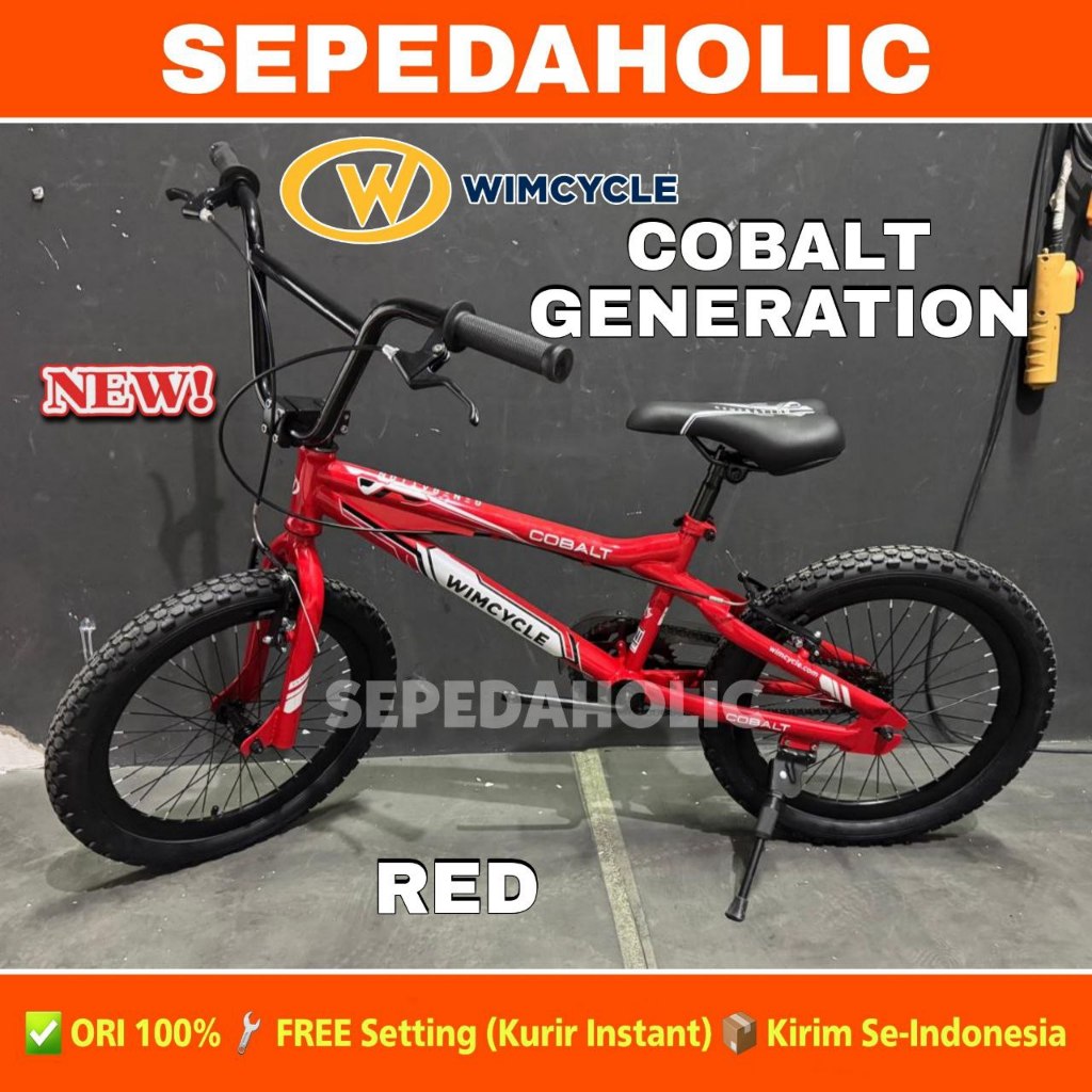 Sepeda Anak Laki BMX WIMCYCLE COBALT GENERATION Ukuran 20 Inch Usia 8-12 Tahun