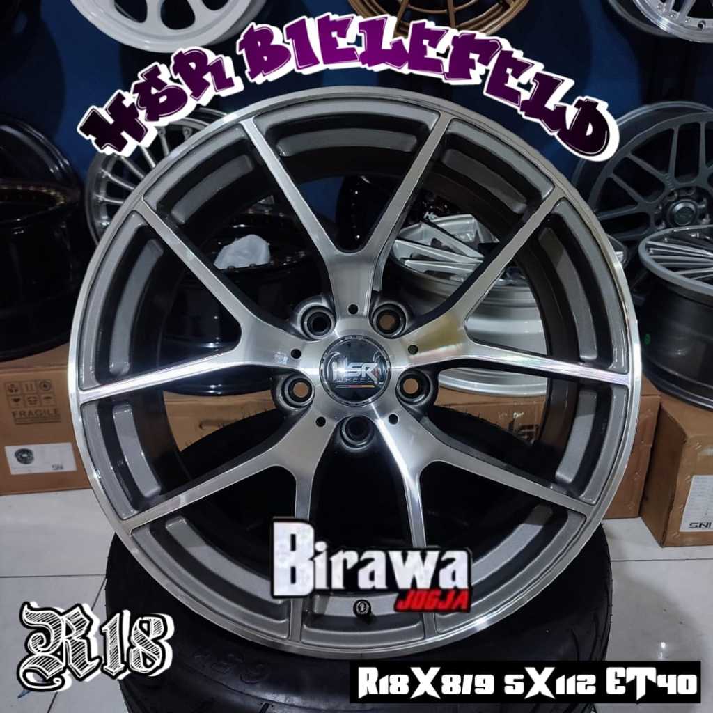 Velg Mobil Mercy Cooper VW Innova Civic Rush Terios Ring 18 Velg Original HSR Bielefeld R18 Baut 5