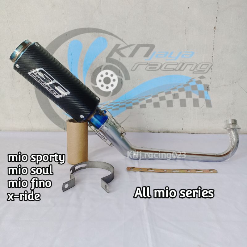 Knalpot racing SC PROJECT CARBON untuk motor MIO ALL SERIES. mio sporty/mio soul/mio m3/mio fino/x-r