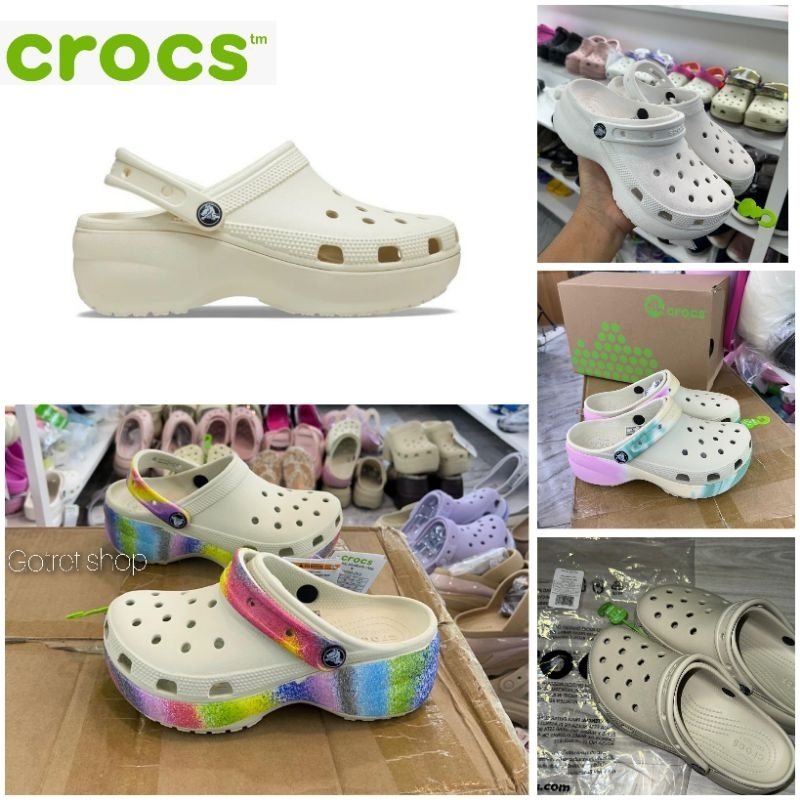 crocs Platform clog woman /Crocs classic clog platform / Sandal wanita crocs classic platform bae / 