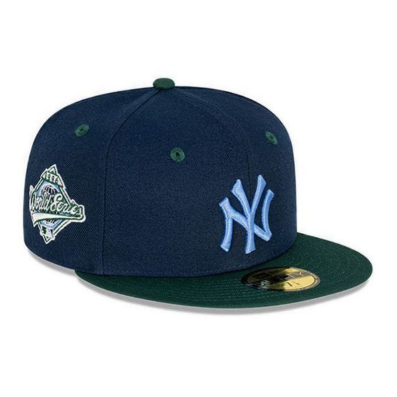 Topi New Era Cap New York Yankees Geology Dark Blue 59Fifty Fitted Hat Original