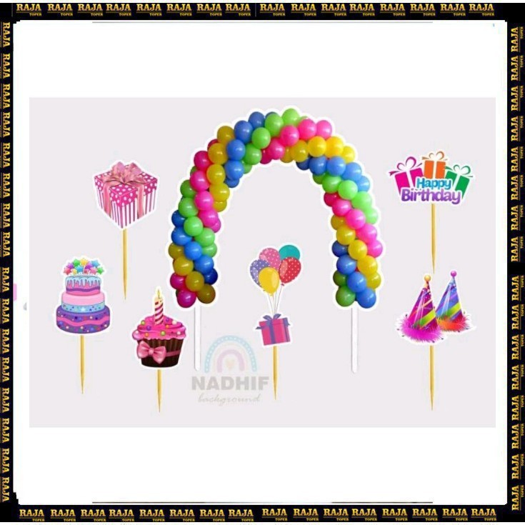 

Toper Cake/Toper Karakter/Toper Happy Birthday/Toper Ulang Tahun/Hiasan Kue Ulang Tahun/Toper Karakter WAHANA/Toper Tusukan Murah